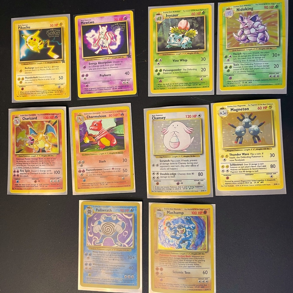 First Generation Rare Pokemon cards lot 95,96,98 (CHARIZARD included)